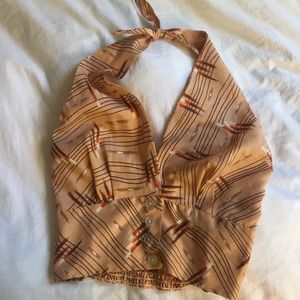 Peach Vintage halter top 70s
